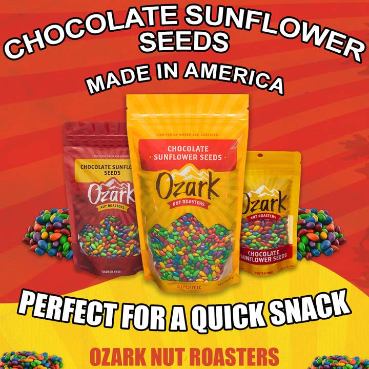 Ozark Nut Roasters - Wholesale Chocolate Covered Sweets - Chocolate Sunflower Seeds - 4oz