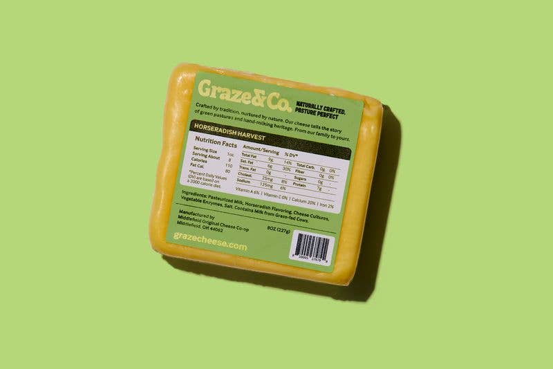 Graze & Co. - Venta al por mayor Quesos - Cosecha de Rábano Picante - Queso Artesanal de 8 oz.2