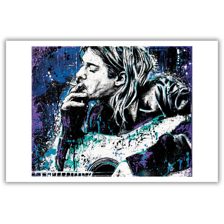 Point Blank Art & Design - Wholesale Art Print - Kurt Cobain Negative Creep Art Print 18 x 12"