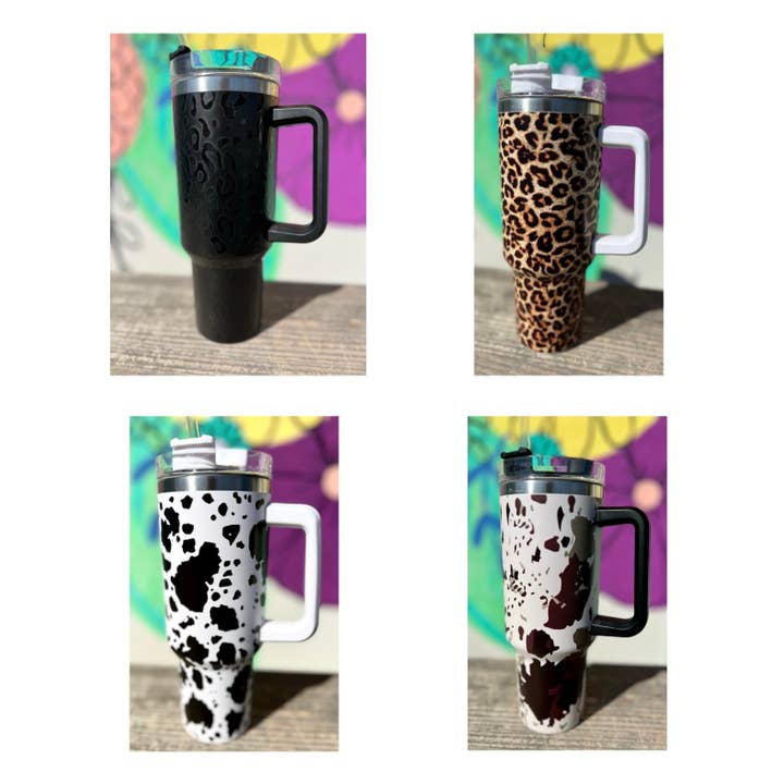 Briano Wholesale - Wholesale Insulated Mug/Tumbler - Animal Print 40oz Tumblers