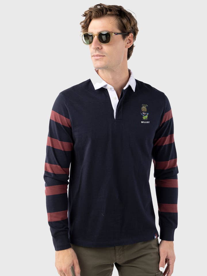 Mr Williot Striped Sleeve Polo Shirt for wholesale by williot