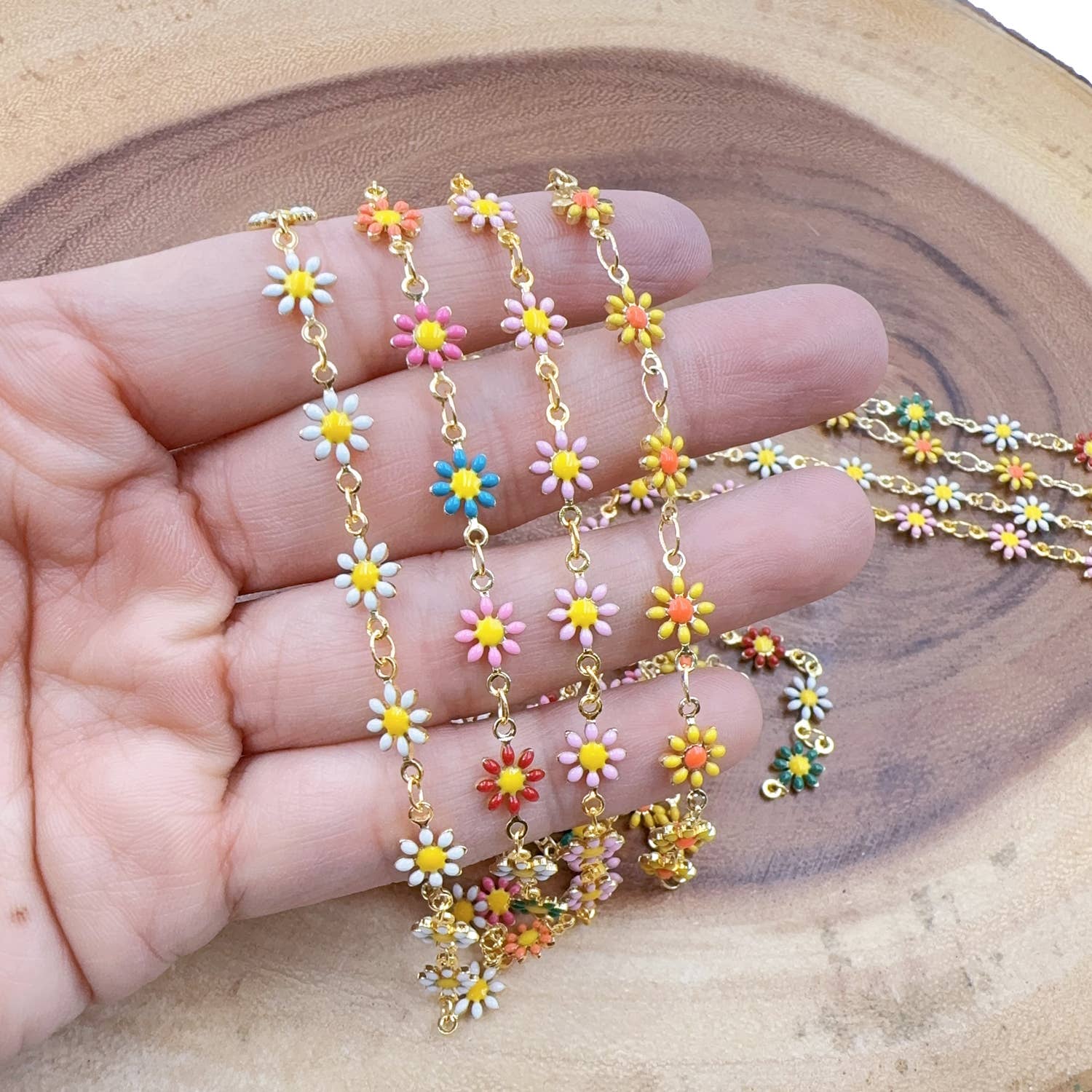 Beads Creation - Wholesale Knutselbenodigdheden - Emaille Madeliefjes Bloemenketting, Knutselbenodigdheden3
