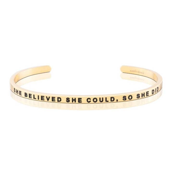 MantraBand - Wholesale Cuff Bracelet - She Believed She Could - inspirational MantraBand® bracelet1