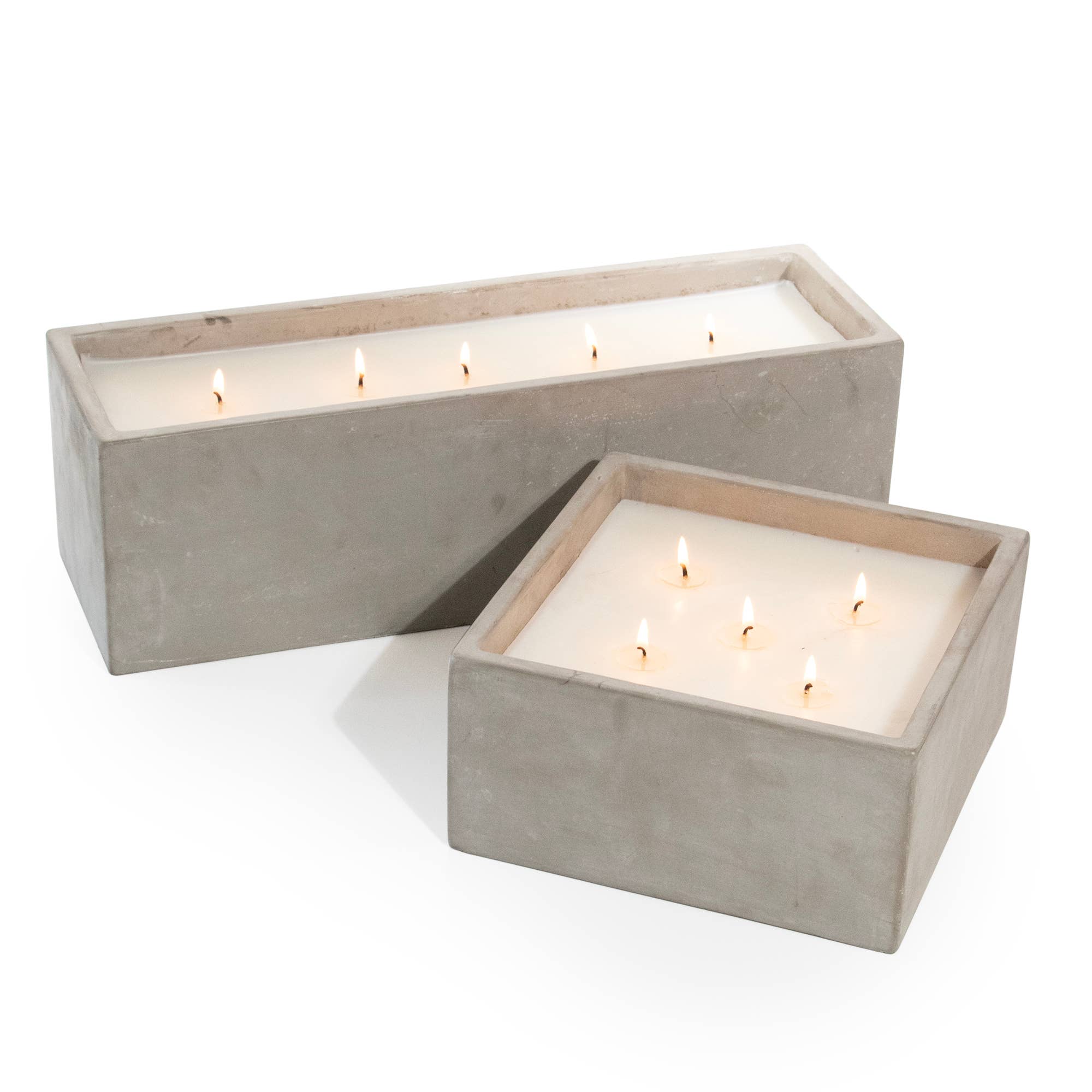 Andaluca - Wholesale Jar/Filled Candle - Cement Square Statement Candle3