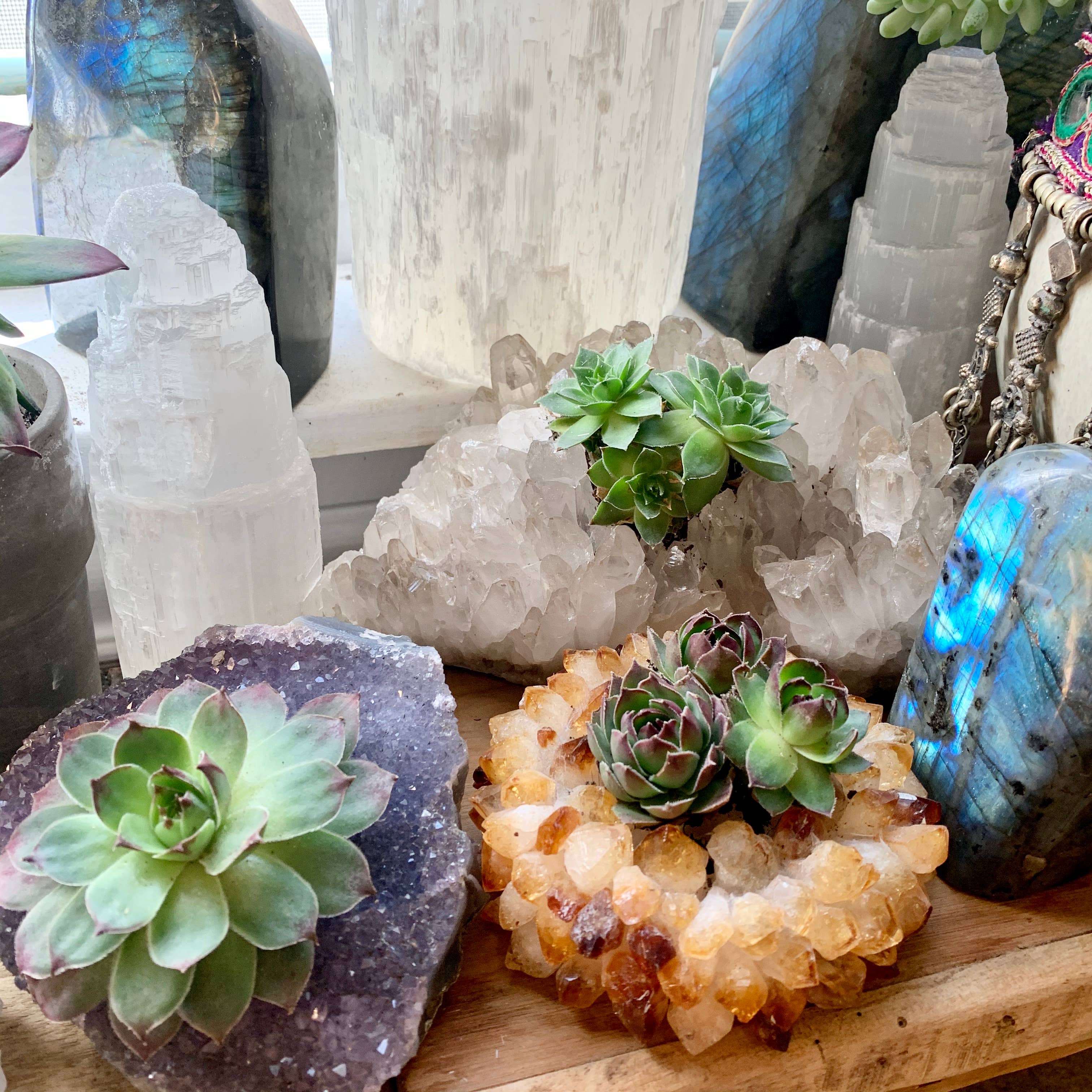 Hiouchi Jewels | Rose & Bolt Grateful Dead Jewelry - Wholesale Candle Holder - Quartz Crystal Candleholder4