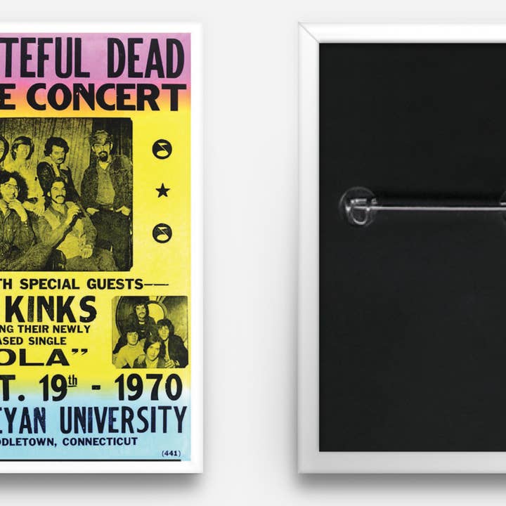 Fresh Prints of CT - Wholesale Lapel Pin/Button - Showprint Concert Poster Buttons 1.75" x 2.75"2