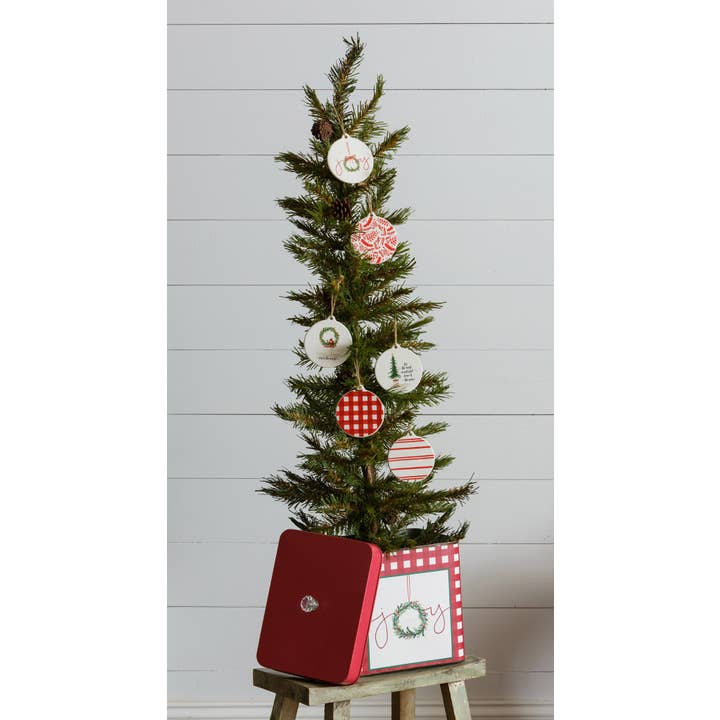 Christmas Joy - Adornos de cerámica (Pk/06 Ast) para venta al por mayor de Audrey's Home & Gift