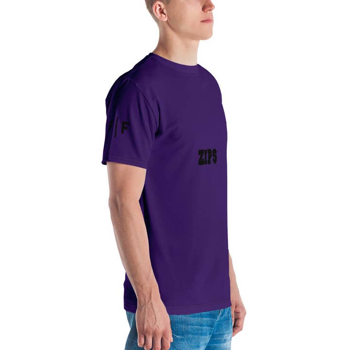 Purple Fifteenz Zip Men's T-shirt for wholesale by Fifteenz Clothing