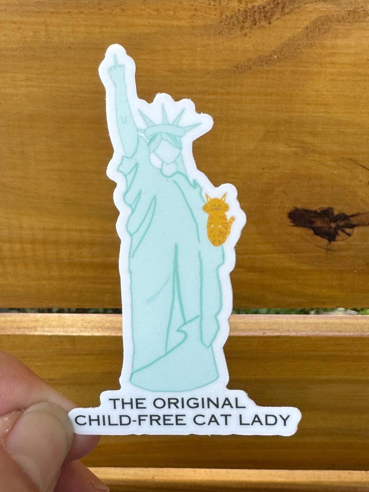 Pro-choice Cat Lady Sticker: Reproductive Rights Vinyl for wholesale by Splendid Torch Studio