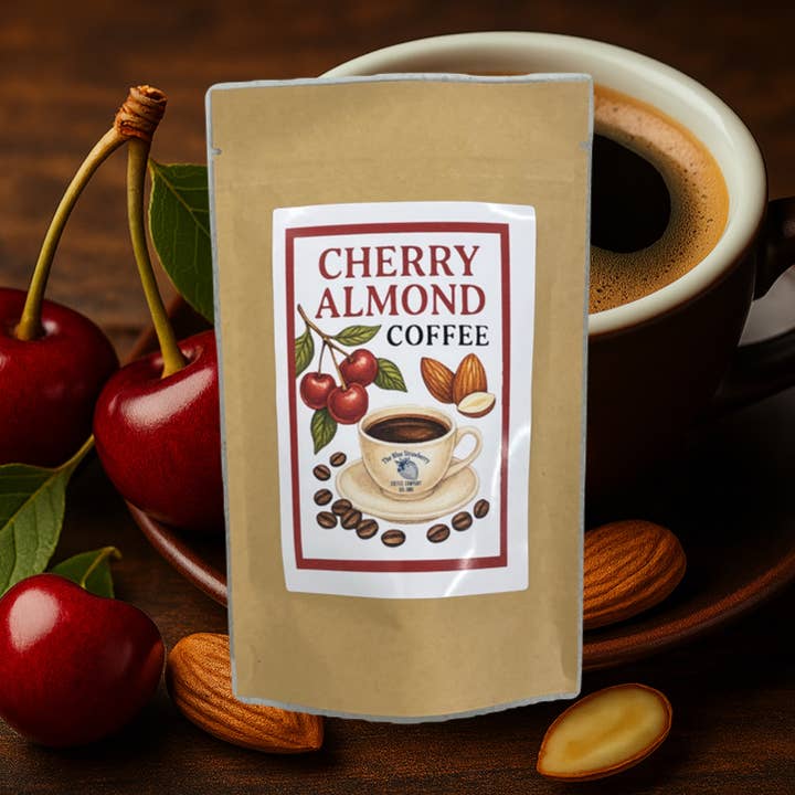 Cherry Almond (Flavored Coffee) for wholesale by The Blue Strawberry Coffee Co