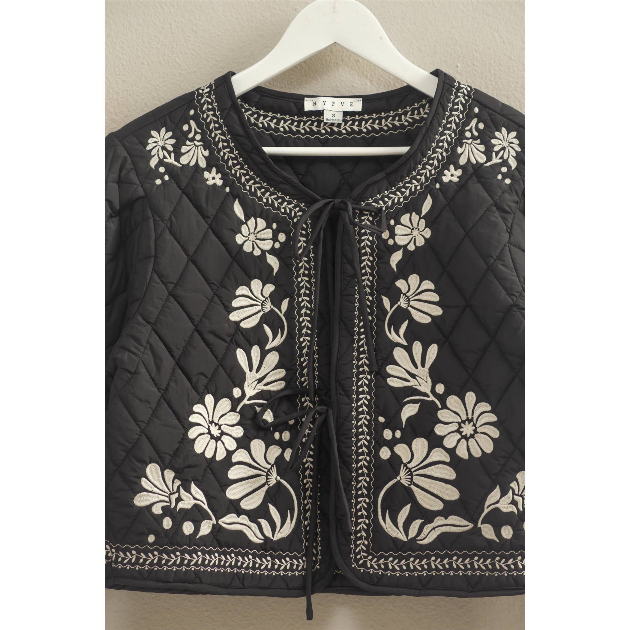 HYFVE - Wholesale Jacket - Women's - Quilted Floral Embroidered Padding Jacket14