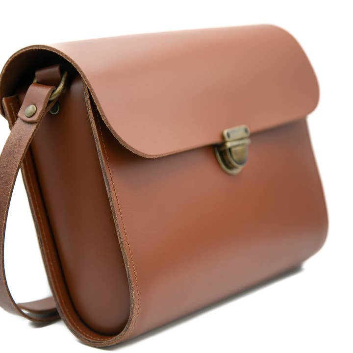 Tan Leather Satchel - Leilani for wholesale on Faire7