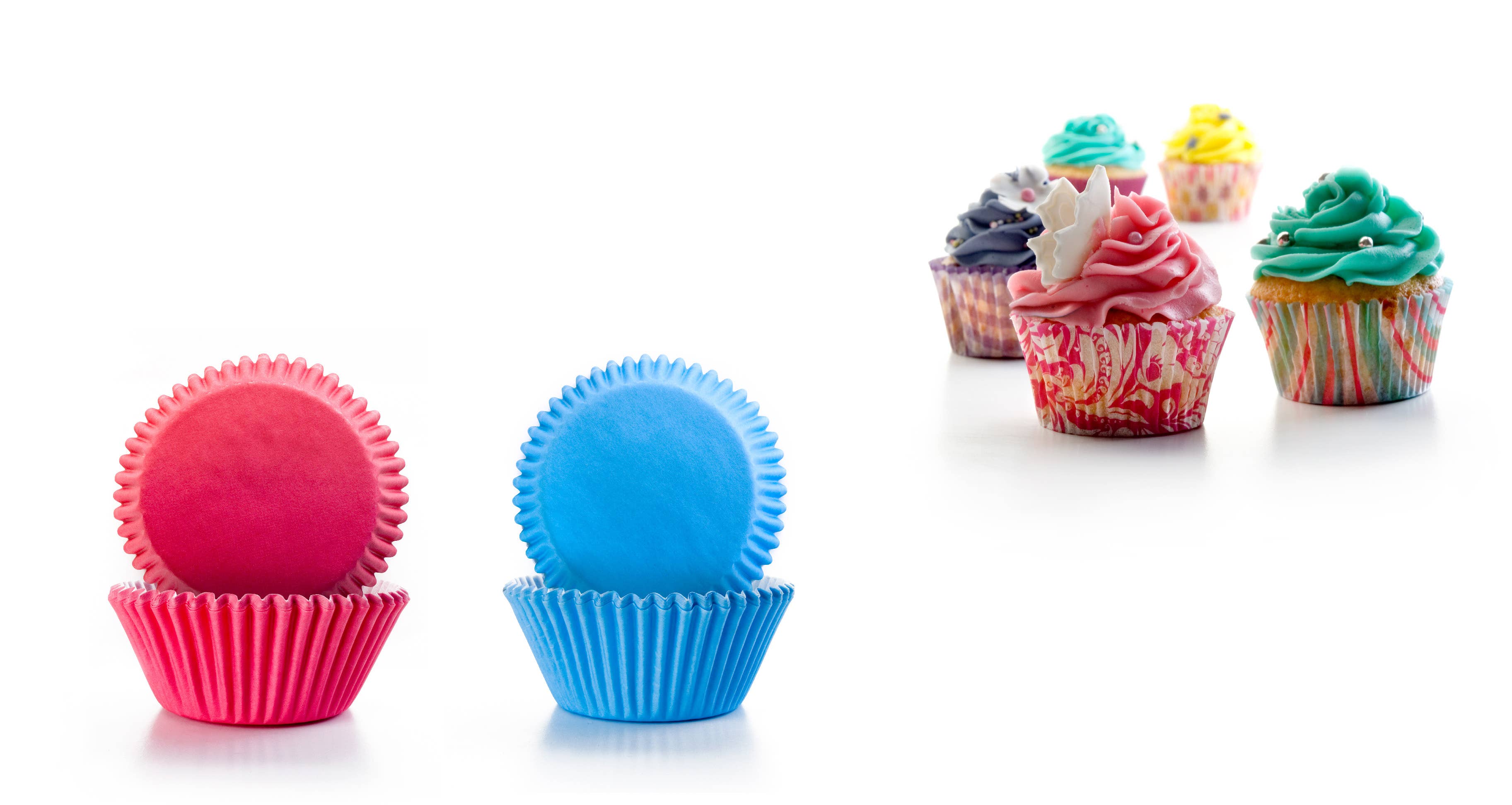 Ibili - Wholesale Cupcake/Muffin Pan - IBILI - Pastry capsules (blue+pink)0