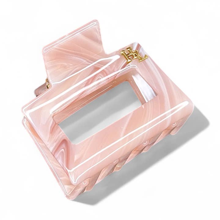 Miljövänlig Acetat Midi-klämma - Rosa Marmor för wholesale av HoneyLux