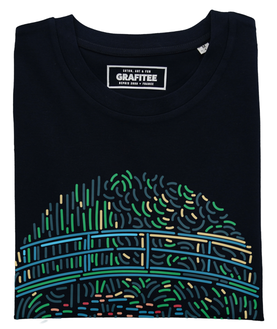 Grafitee - Wholesale Screen Printed T-Shirt - Unisex - Water Lily Pond T-shirt - Artistic painting t-shirt1
