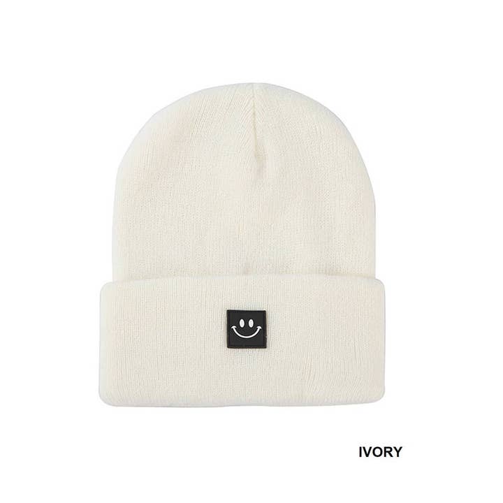 Vanilla Monkey - Wholesale Beanie - Women's - Smiley Face Patch Beanie8