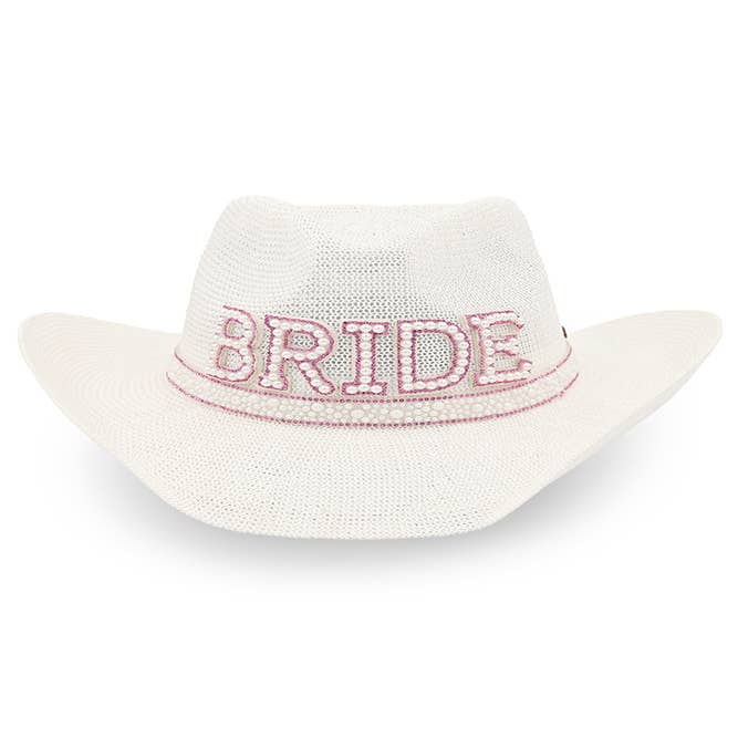 Sombrero vaquero C.C Bride con detalles de perlas y diamantes de imitación  al por mayor para tu tienda - Faire España