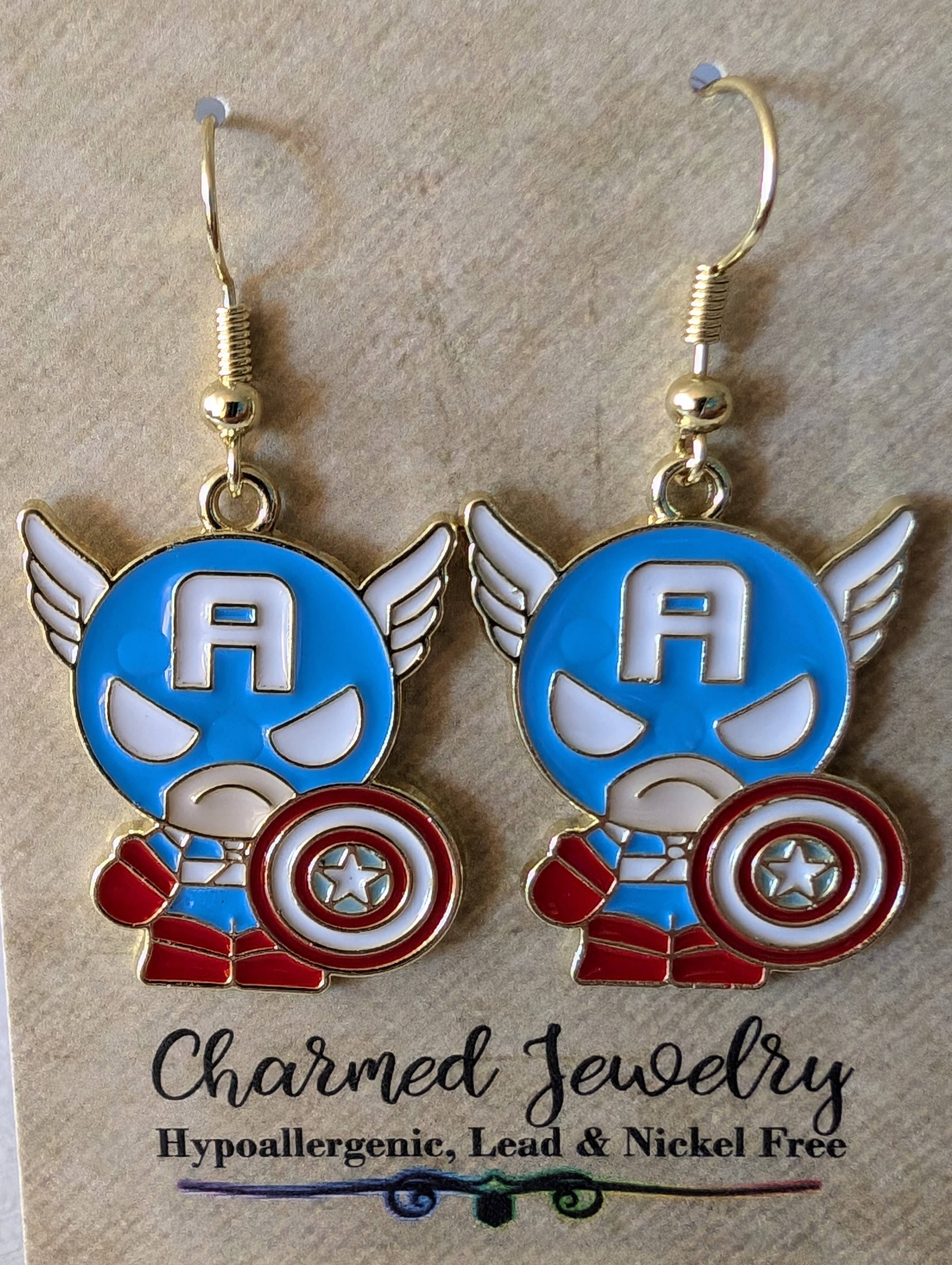 Con-Quest Crafts - Wholesale Jewelry Set - Superhero& Comic Inspired Earrings, Necklaces & Zipper Pulls11