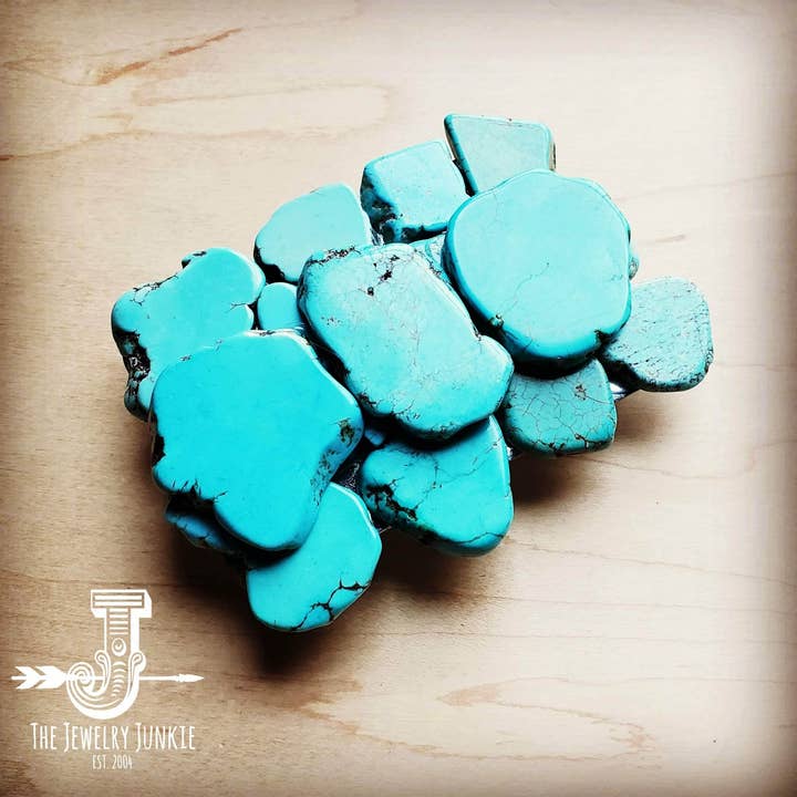 The Jewelry Junkie - Wholesale Belt Buckle - Women's - Large Turquoise Slab Belt Buckle 901f
