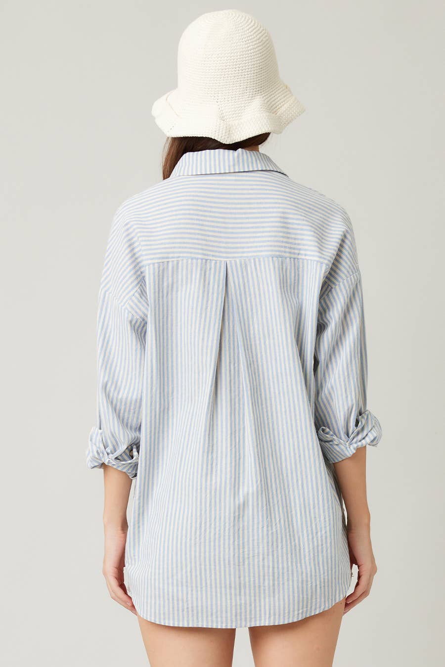 ILLA ILLA - Wholesale Button Down Shirt - Women's - Striped Cotton Shirt Top27