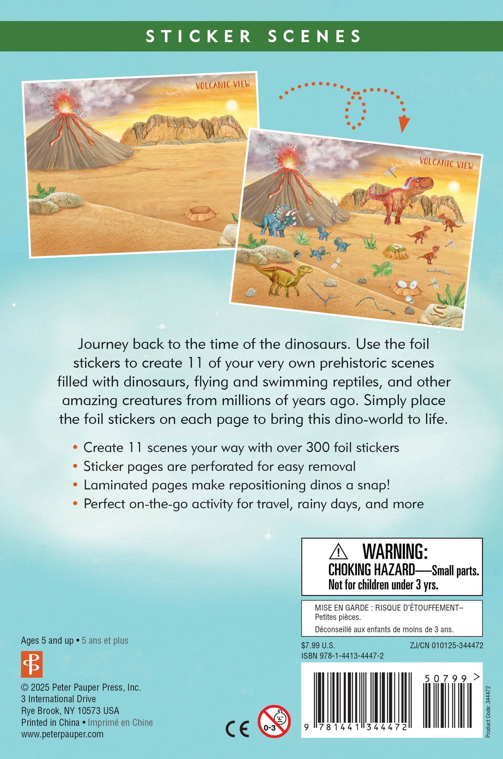 Peter Pauper Press - Wholesale Sticker - Kids & Baby - Sticker Scenes - Dinosaurs7