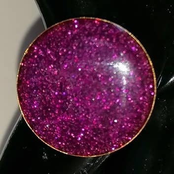 Anello fucsia glitterato per la vendita all'ingrosso da parte di Blue Moon Bijoux