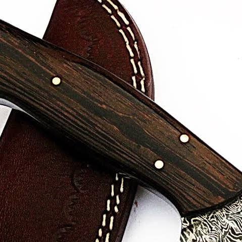 HomeTown Knives. - Wholesale Pocket Knife/Holder - Mosiac Damascus // Custom handmade Skinner Knife2