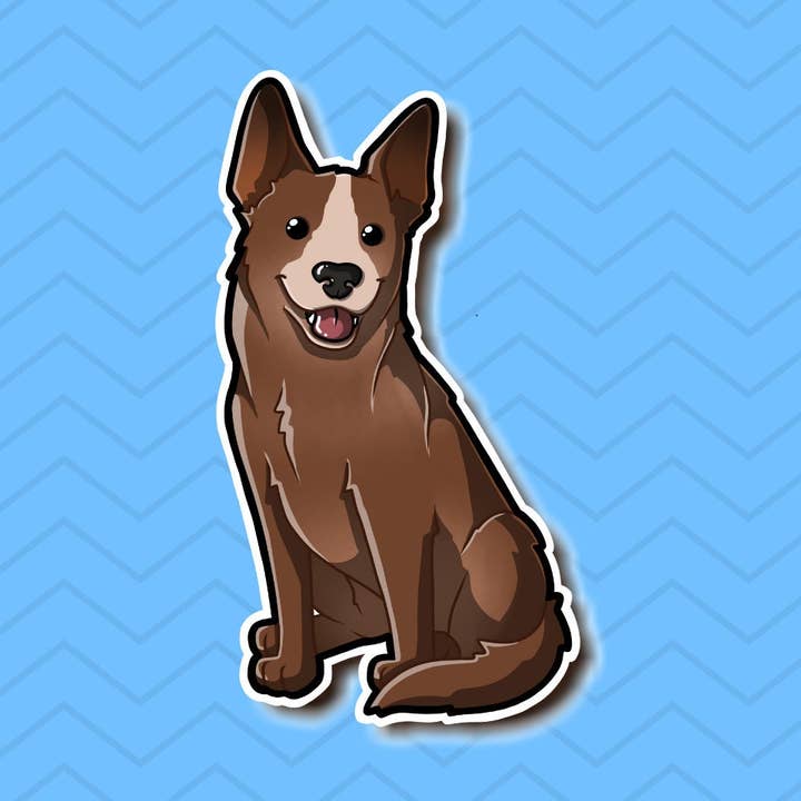 Australian Cattle Dog Sticker for wholesale by Mega Kawaii Cuties