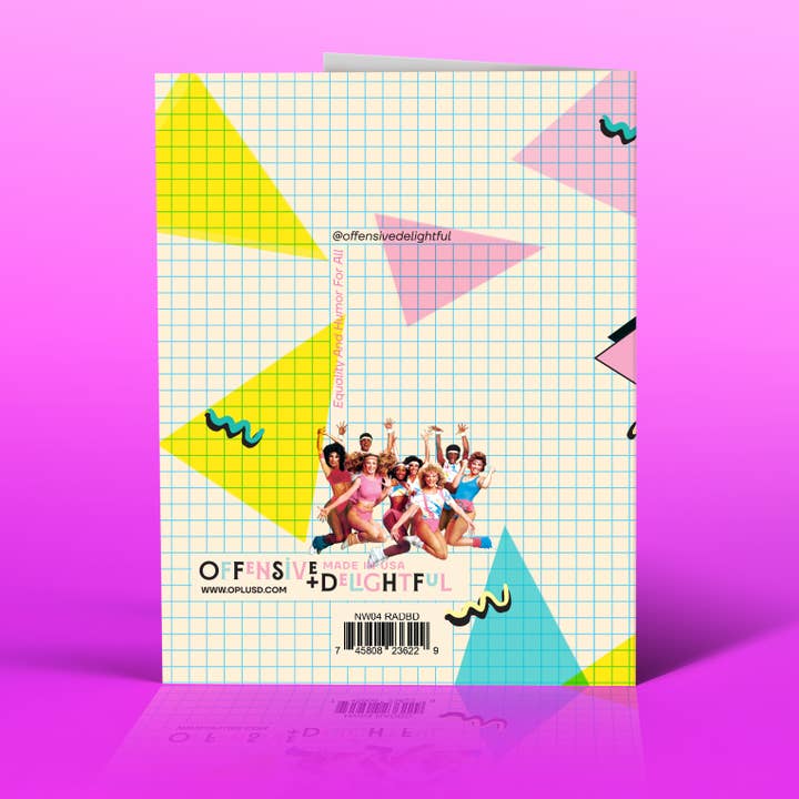 OffensiveDelightful - Wholesale Birthday Card - RAD 80's birthday card