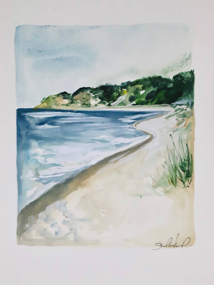 11x14in aquarel meerlandschap voor wholesale door Shelby Kregel Art and Design