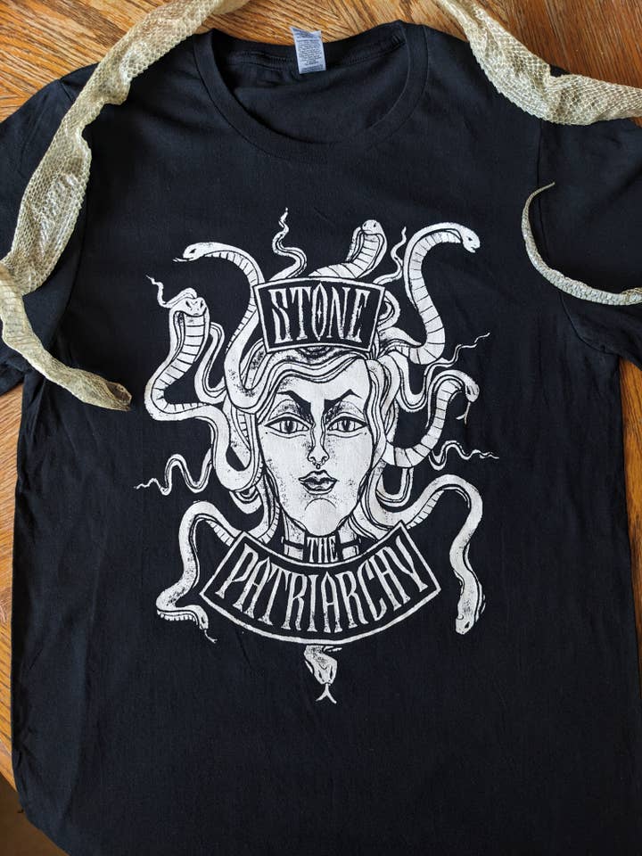 Fendywitch Designs - Wholesale Screen Printed T-Shirt - Unisex - Stone the Patriarchy Medusa Unisex Cotton T-Shirt1