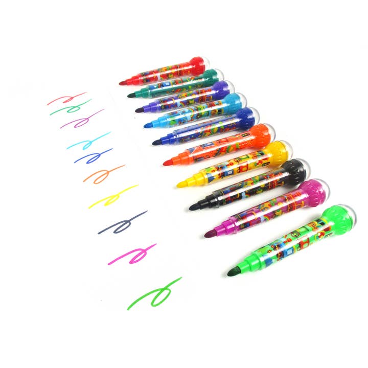 Tiny Mills - Wholesale Markers - Kids & Baby - Train Stamp Marker Set - Set of 10