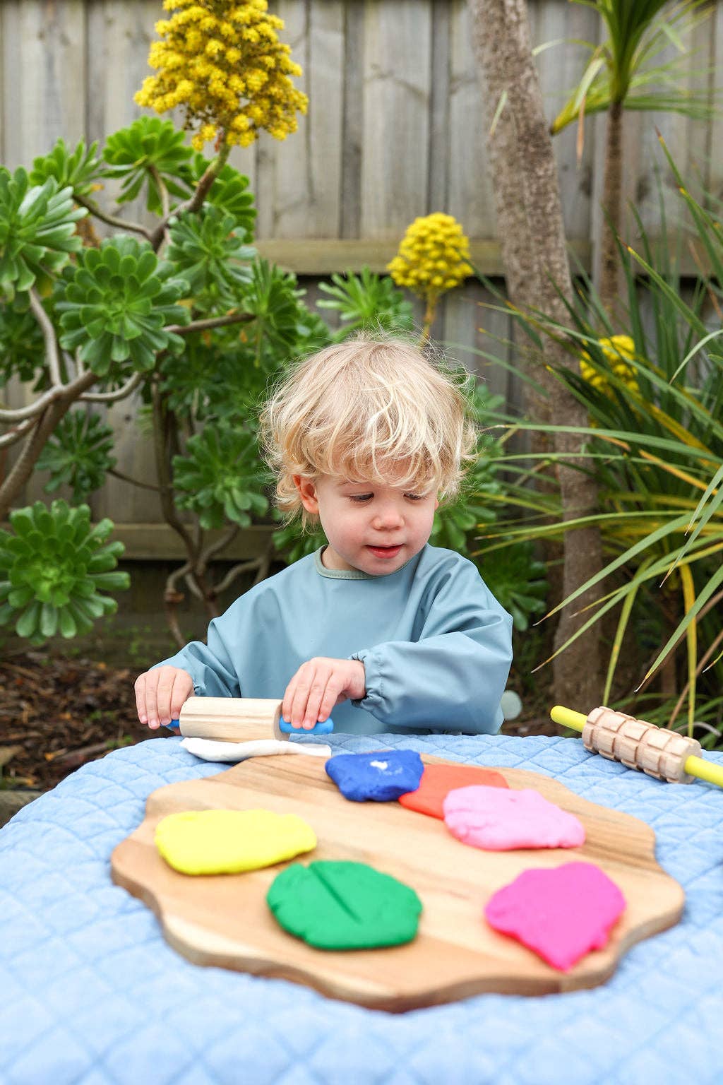 Tilda & Moo - Wholesale Bib - Baby - Blueberry Ice | Smock Bib2