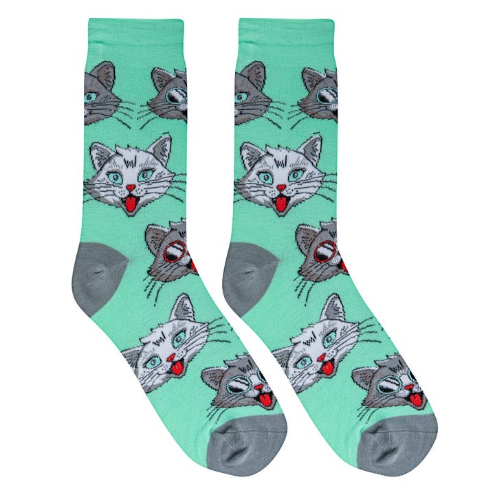 Crazy Socks - Wholesale Socks - Women's - Crazy Socks - Womens Crew - Cool Cats5