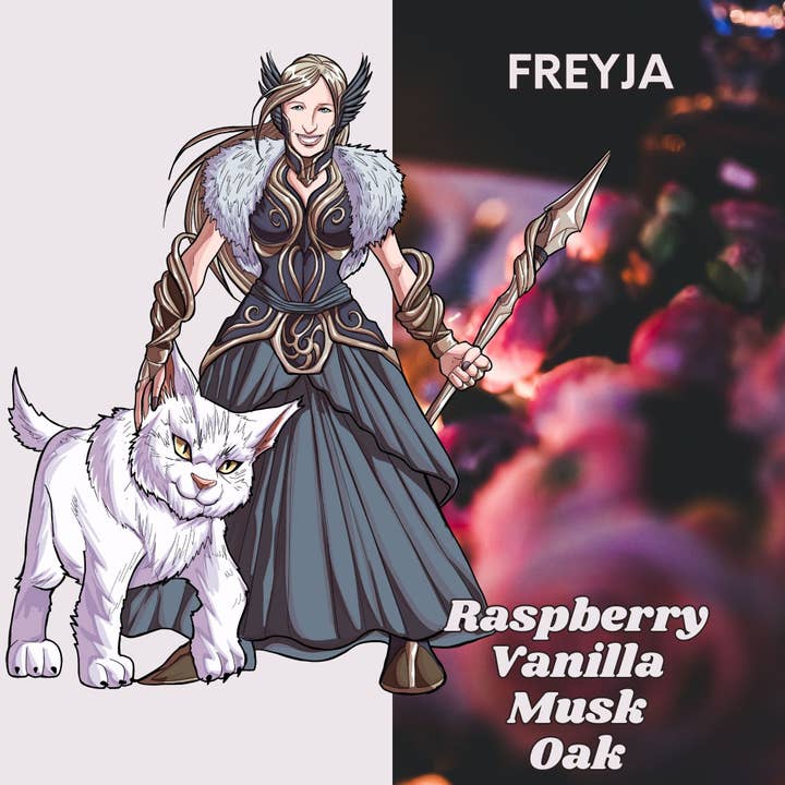 Freyja - White Musk, Black Raspberry, Warm Vanilla, and Oak Scented Beard Care for wholesale by Mythical Beards
