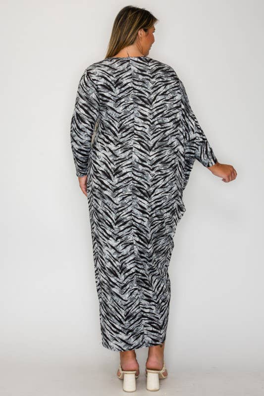 GREY BLACK Asymmetrical Maxi Dress for wholesale on Faire1