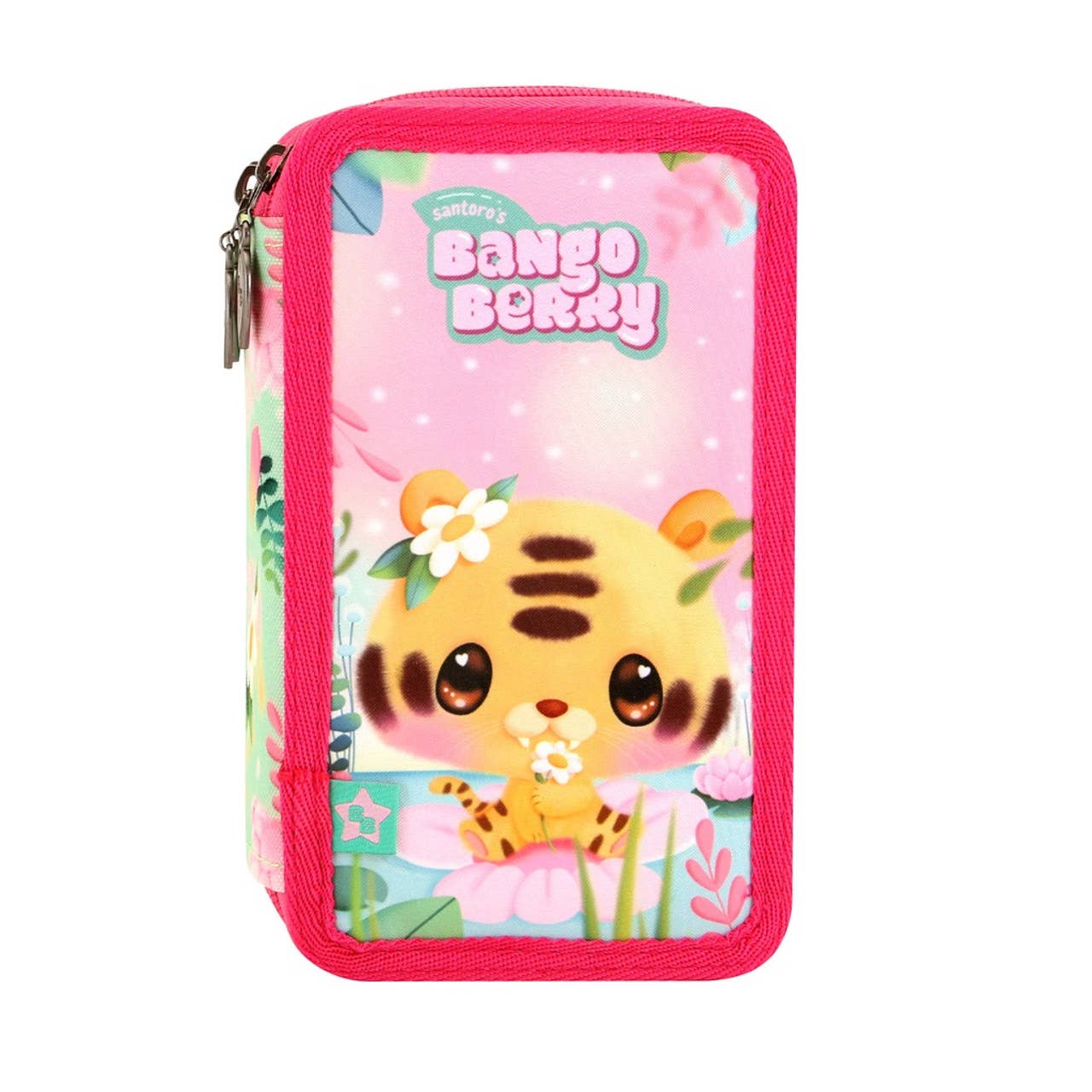 Santoro London – wholesale Pencil case/pouch – Bangoberry - Triple Filled Pencil Case - Tiggy Tiger0