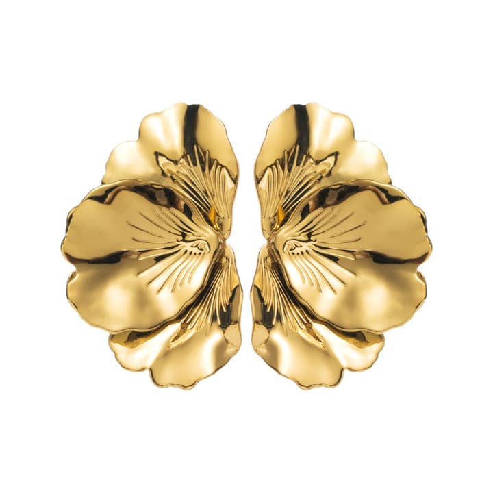 TOURMALYN - Wholesale Dangle Earrings - “MAJESTEUSE” gold stainless steel earrings9