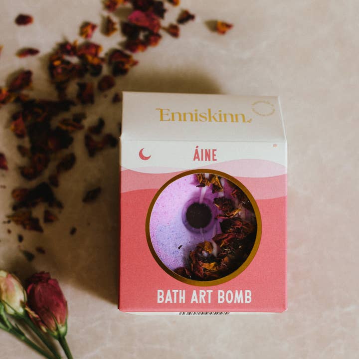 Enniskinn - Handmade N.Irish Selfcare - Wholesale Bath Bomb/Fizz - Bath Bomb - Rose Petitgrain Myrtle - Aine