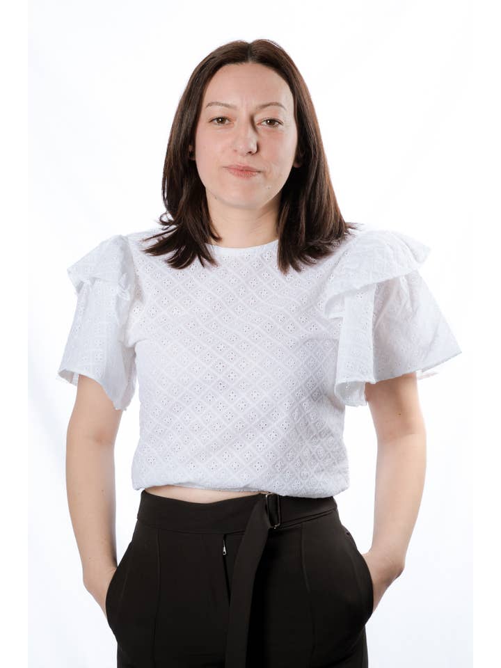 CBYOU - Wholesale Blouse - Dames - Damestop in Engels borduurwerk1