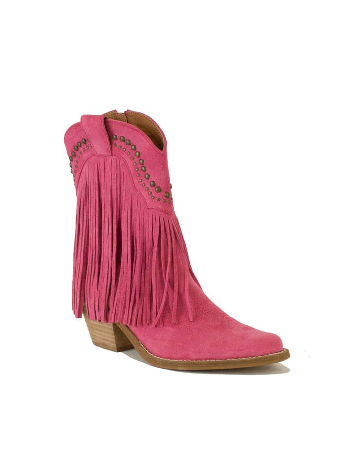 BEAST FASHION - Wholesale Cowboy Boots - Women's - ADELA-16 Fringe Western Block Heel Ankle Boots