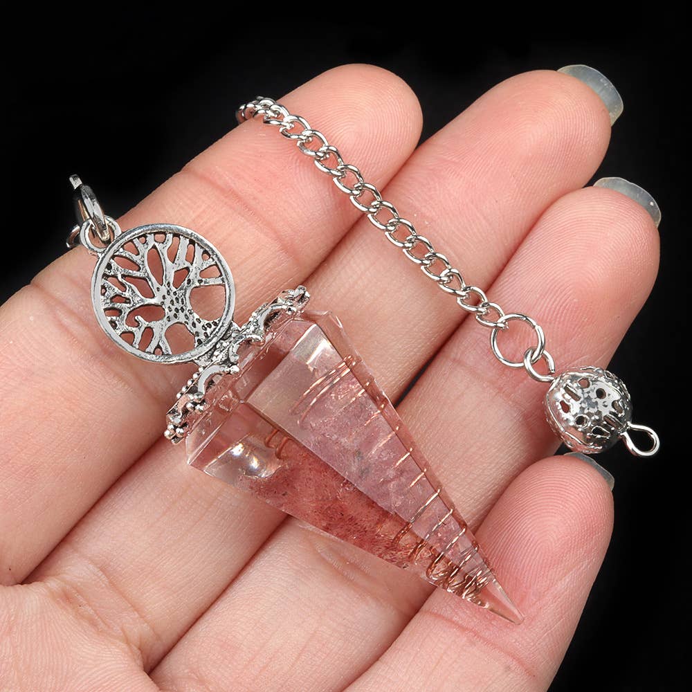 Gemcohub - Wholesale Spiritual Stone/Crystal - Tree of Life Resin Crystal Pendulum2