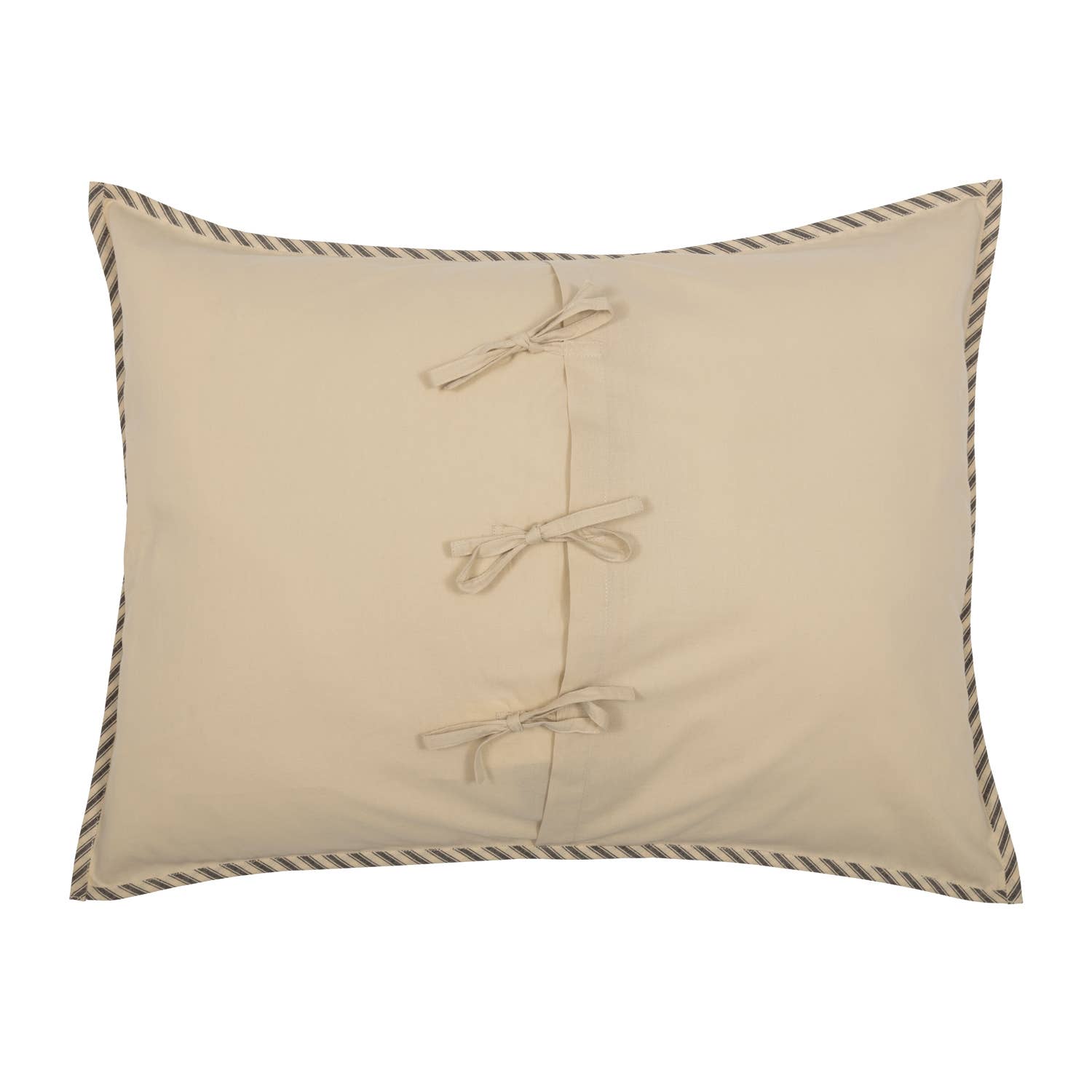 VHC Brands - Wholesale Bedding Set - Sawyer Mill Charcoal Ticking Stripe 5pc Daybed Quilt Set (1 Quilt, 1 Bed Skirt, 3 Standard Shams)3