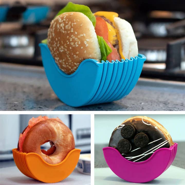 VIGOR - Wholesale Kitchen Tool/Gadget - Perfect Gift Retractable Fixed Box Hamburger Holders for Bur2