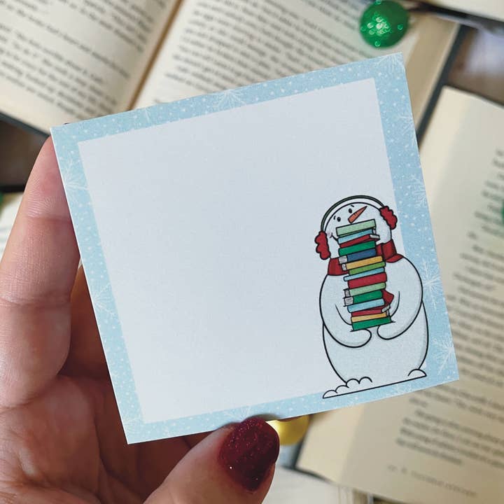 Snowman Post It Notizblock, Winter-Klebenotizen für den Großhandel von The Peachy Polka Dot