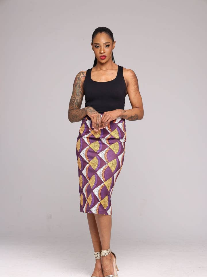 Sule Stretch Pencil Skirt and other Purchase Wholesale african print skirt plus size. Free Returns & Net 60 Terms on Faire trending on Faire.