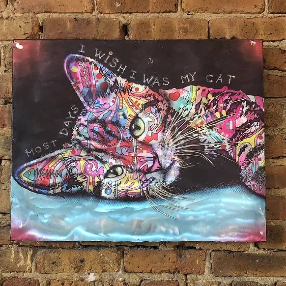 Dean Russo My Cat on Textured Metal for wholesale by iLove Home Decor