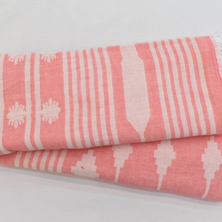Organic Turkish Towels - Wholesale Picnic Blanket - PINK Beach Blanket, Versatile Picnic Cover3