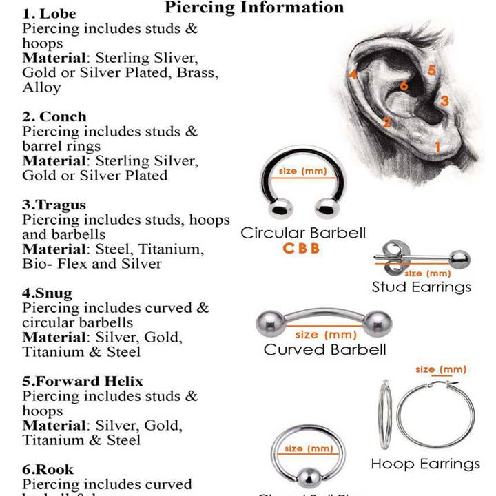 Urbiana – wholesale Jewellery set – Classic Nipple and Tongue Piercing16