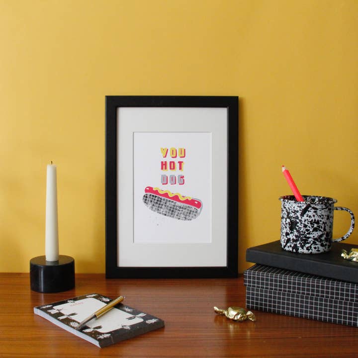Plakat A5 Hotdog for engroshandel hos Reddish Design Outlet